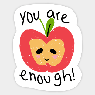 you are enough apple illustration Sticker